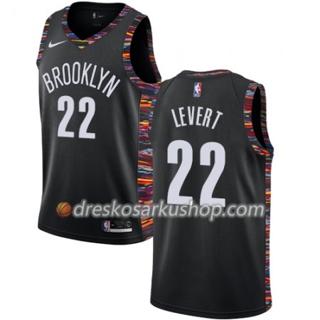 Muški NBA Dres Brooklyn Nets Caris LeVert 22 Nike 2018-19 City Edition Crna Swingman